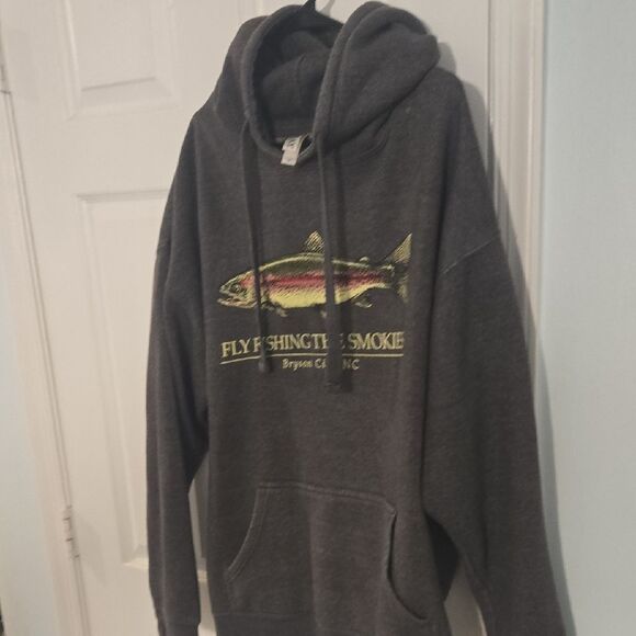 Fly Fishing Graphic Hoodie - Charcoal - Picture 5 of 6